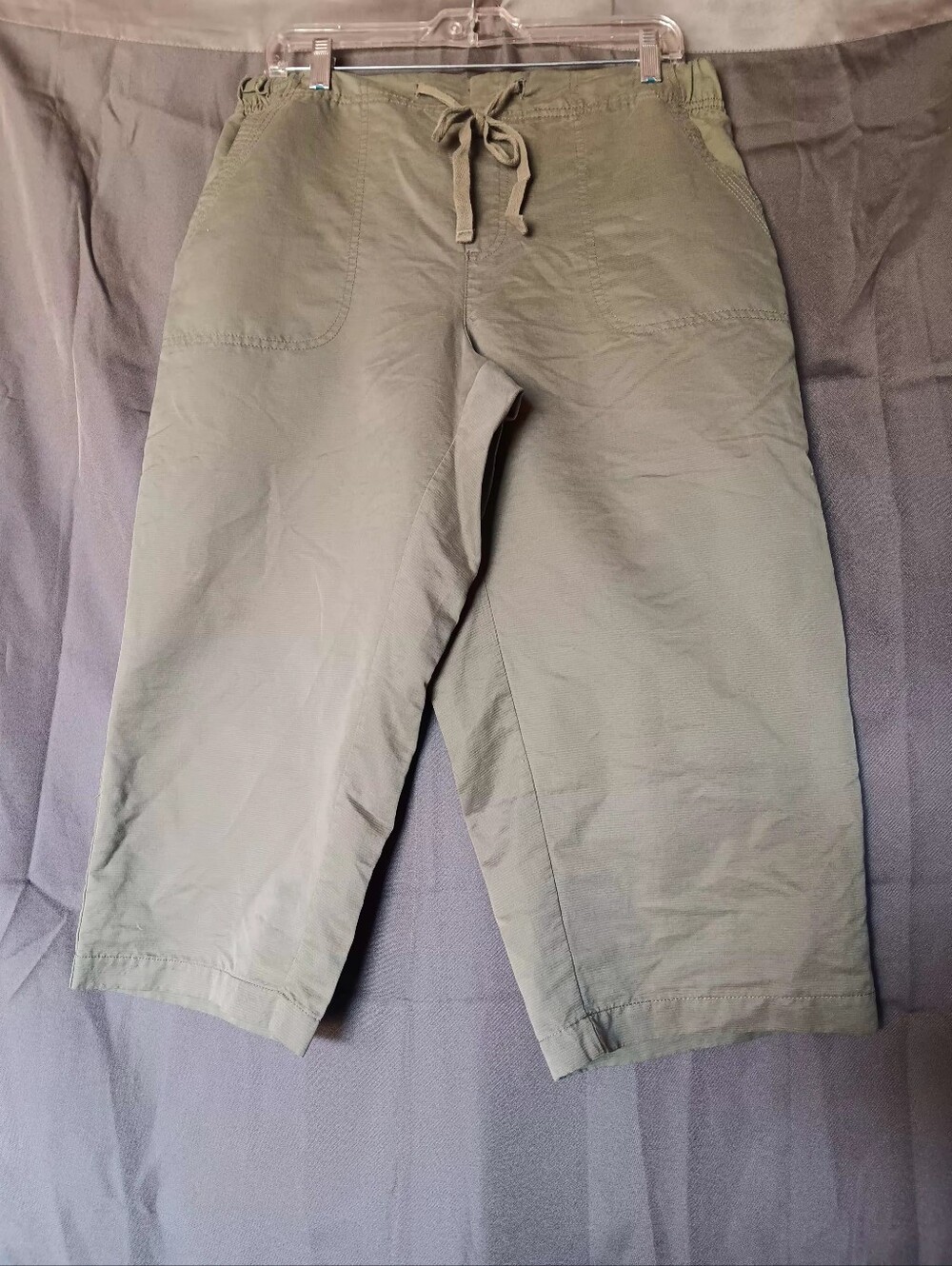Basic Editions Olive Drawstring Capris
